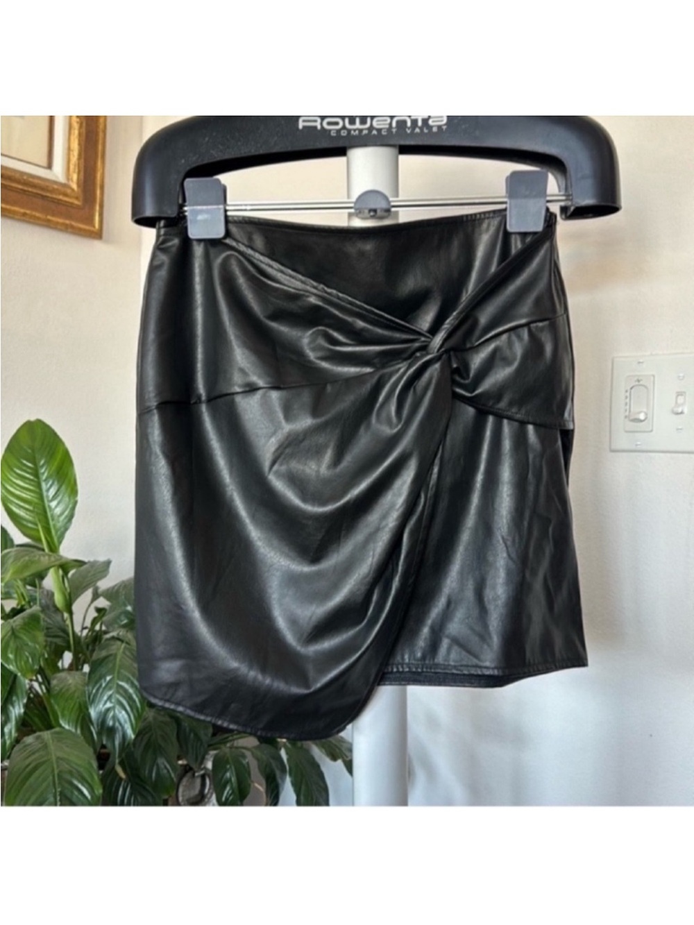 Asos Faux Leather mini Dress Sz 10/M Black